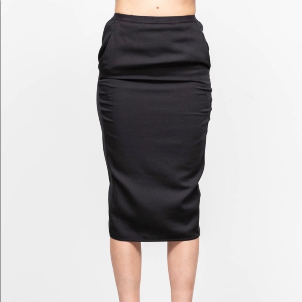 Rick Owens pillar midi cotton skirt